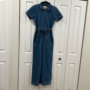 Reformation Cassidy Denim Jumpsuit sz 10